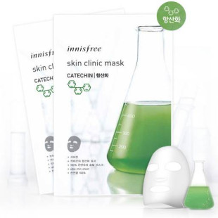 Тканинна маска відновлюючий, з катехінами Innisfree Skin Clinic Mask - Catechin