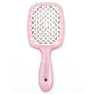 Расческа для волос розовый с белым Janeke Superbrush