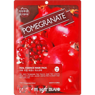 Тканинна маска для обличчя з гранатом May Island Real Essence Pomegranate Mask Pack 25ml