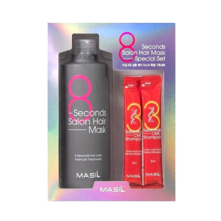 Набор: маска для волос Masil 8 Seconds Salon Hair Mask 350ml и миниатюры шампуня Masil Salon Hair