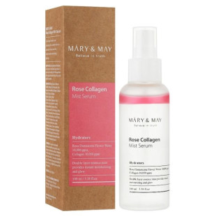 Мост-сыворотка для лица с экстрактом розы и коллагеном Mary&May Rose Collagen Mist Serum 100ml