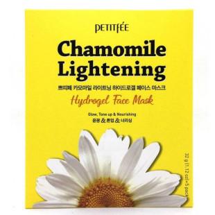 Маска осветляющая с экстрактом ромашки Petitfee Chamomile Lightening Hydrogel Face Mask (5 шт упаковка)