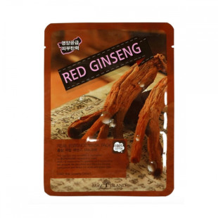Тканинна маска з коренем червоного женьшеню для обличчя May Island Real Essense Red Ginseng Mask Pac