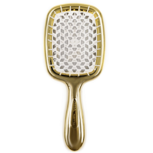 Расческа для волос лимитированная линейка золота с белым Janeke Superbrush