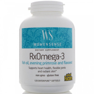 Харчова добавка Омега 3 Natural Factors WomenSense RxOmega-3 120 капсул