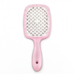 Расческа для волос нежно-розовая с белым Janeke Superbrush