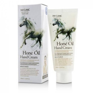 Крем для рук Зволожуючий З Кінським Жиром 3W Clinic Horse Oil Hand Cream 100 мл