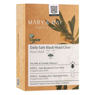 Щоденна маска для носа для захисту від чорних крапок Mary&May Daily Safe Black Head Clear Nose Pack