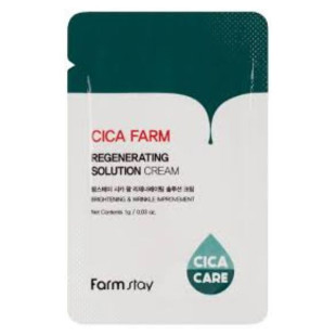 Крем для обличчя з центелою (тестер) Farmstay Cica Farm Regenerating Solution Cream 1g